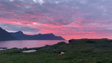 Landscape at sunset.