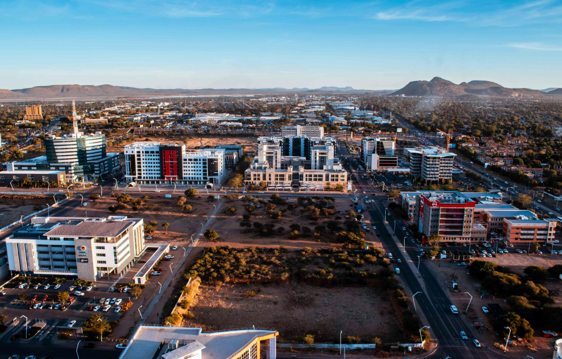 building city view of Gaborone, Botswana