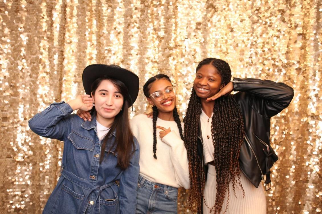 Ezoza Ubaydullaeva with friends
