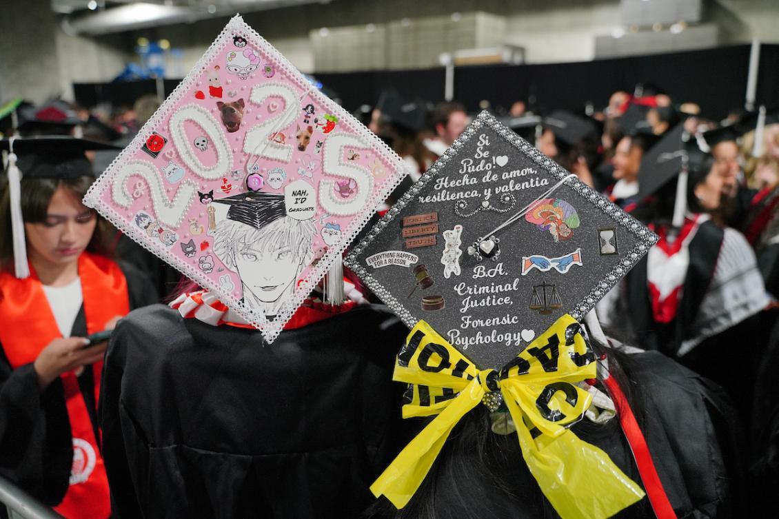 Commencement colorful mortar board